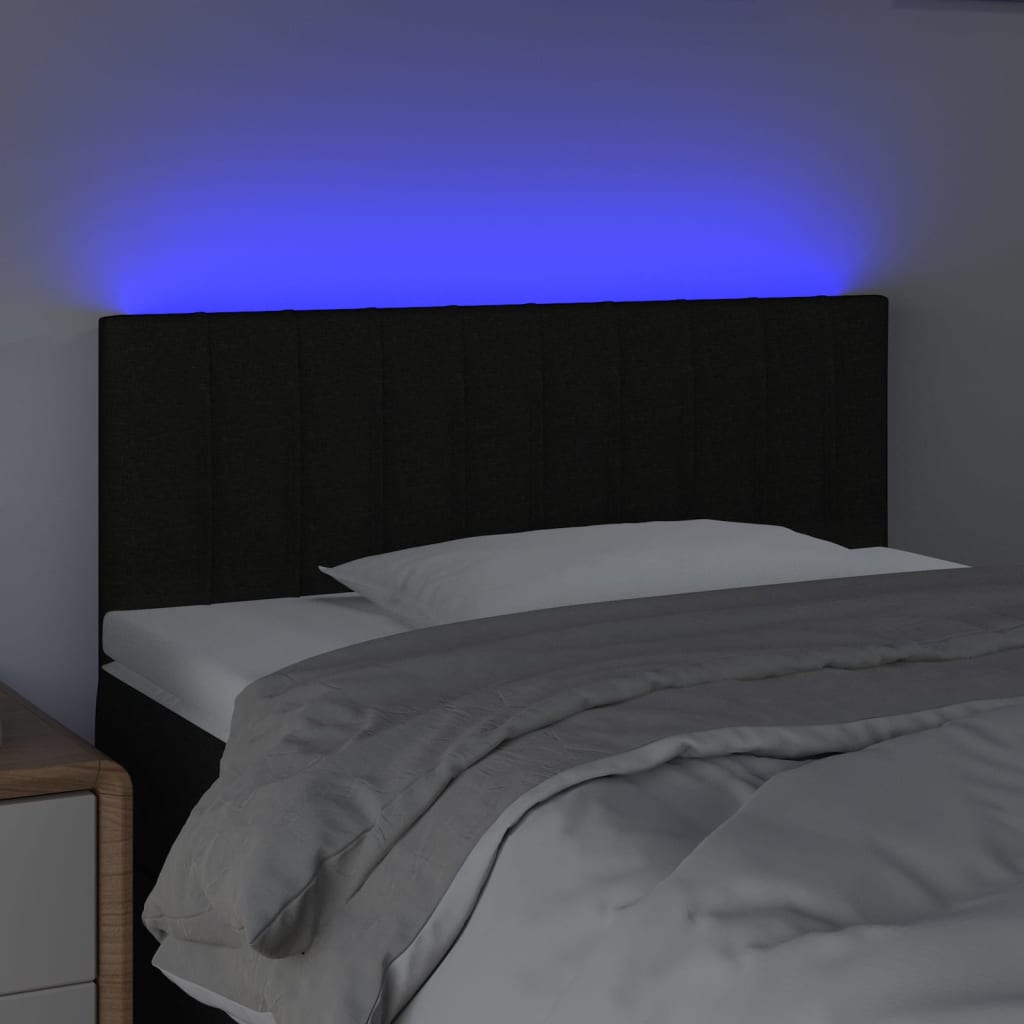 Tête de lit à LED Noir 100x5x78/88 cm Tissu - XIOS
