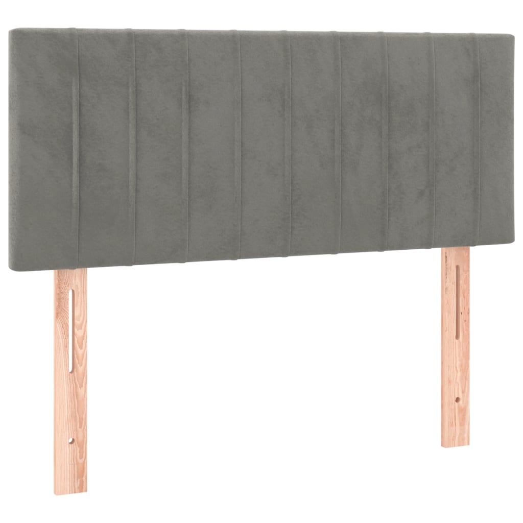 Tête de lit à LED Gris clair 100x5x78/88 cm Velours - XIOS