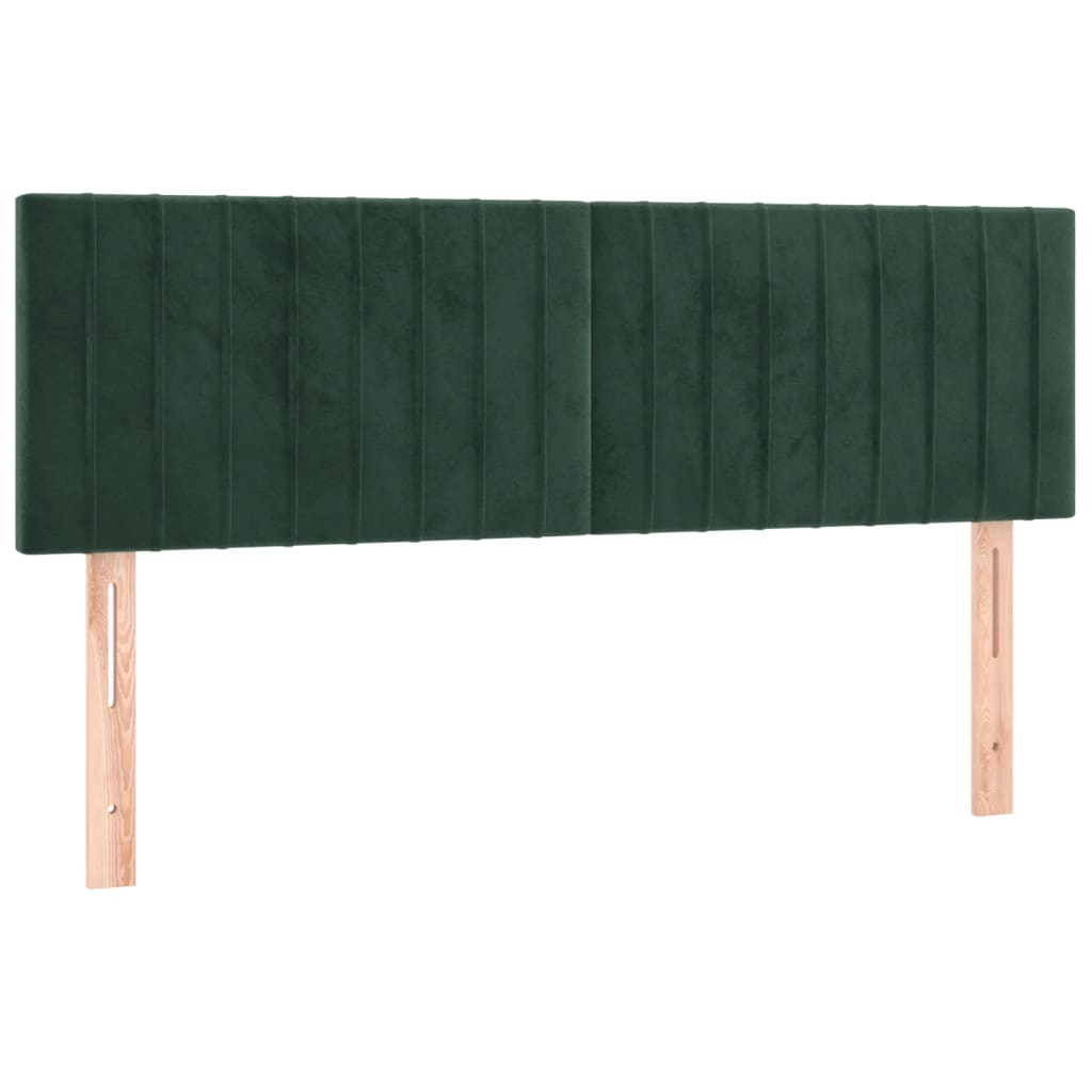 Tête de lit à LED Vert foncé 144x5x78/88 cm Velours - XIOS