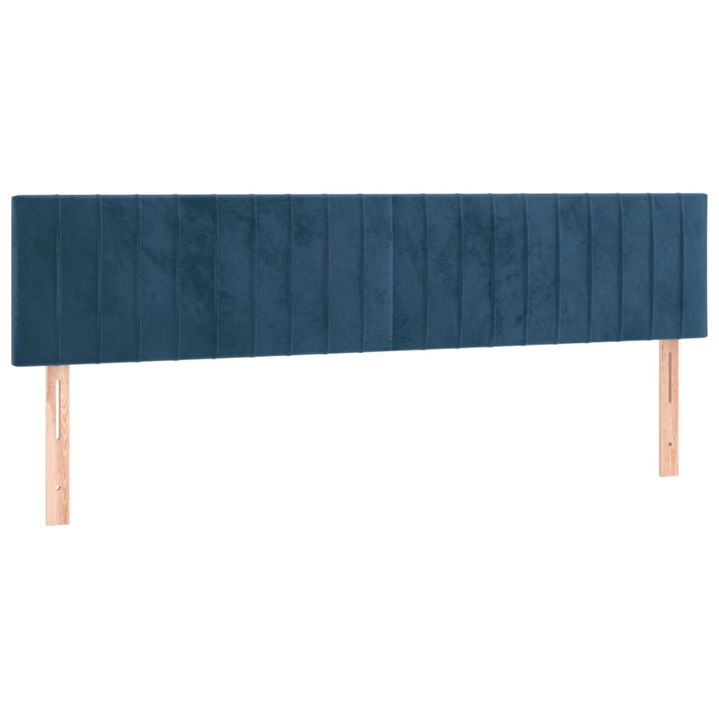 Tête de lit à LED Bleu foncé 160x5x78/88 cm Velours - XIOS