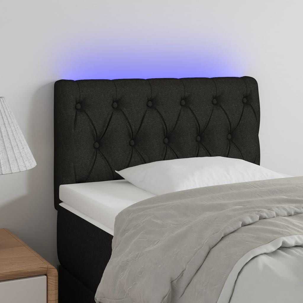 Tête de lit à LED Noir 80x7x78/88 cm Tissu - XIOS