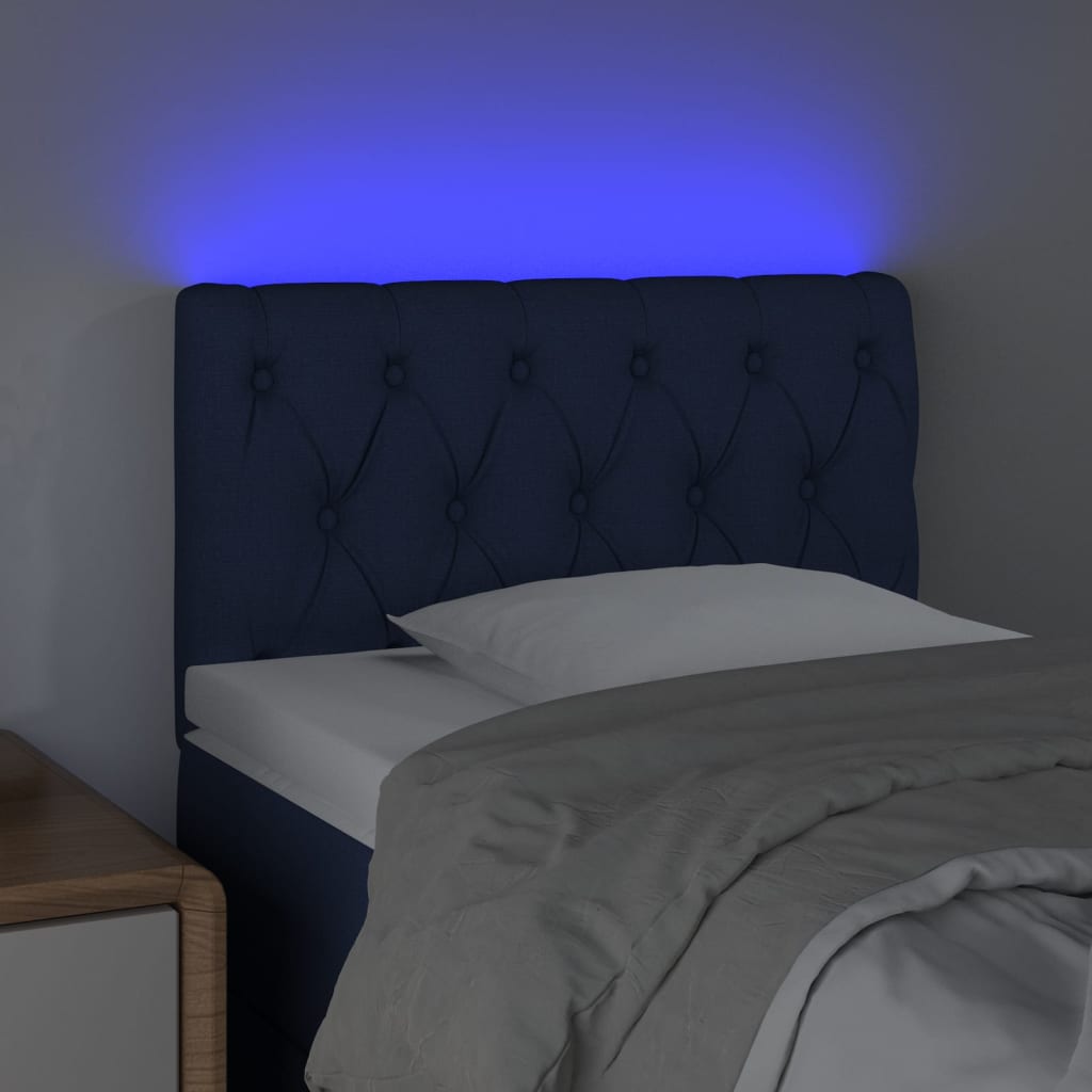 Tête de lit à LED Bleu 80x7x78/88 cm Tissu - XIOS