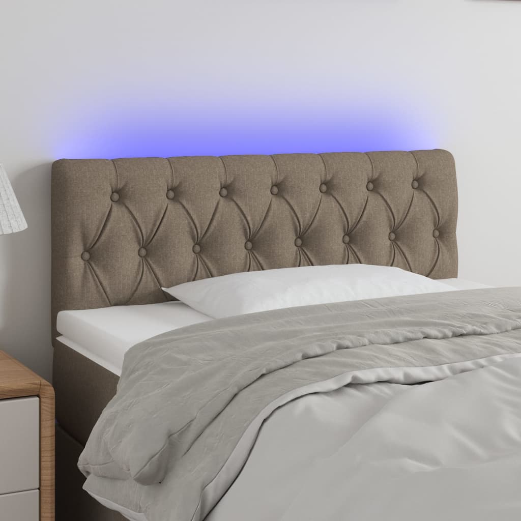 Tête de lit à LED Taupe 100x7x78/88 cm Tissu - XIOS