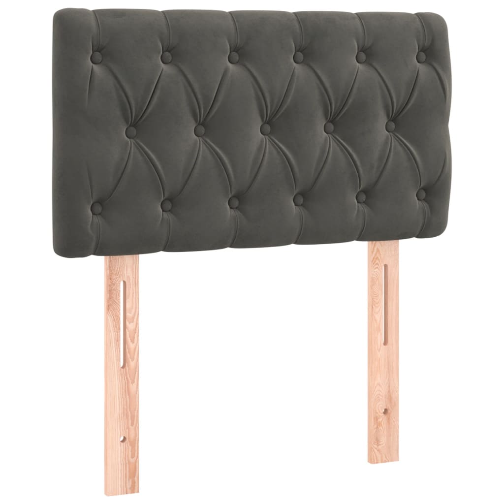 Tête de lit à LED Gris foncé 80x7x78/88 cm Velours - XIOS
