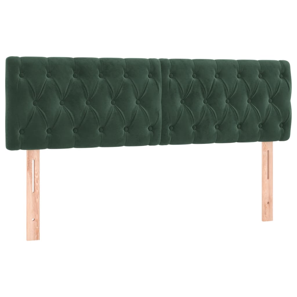 Tête de lit à LED Vert foncé 160x7x78/88 cm Velours - XIOS