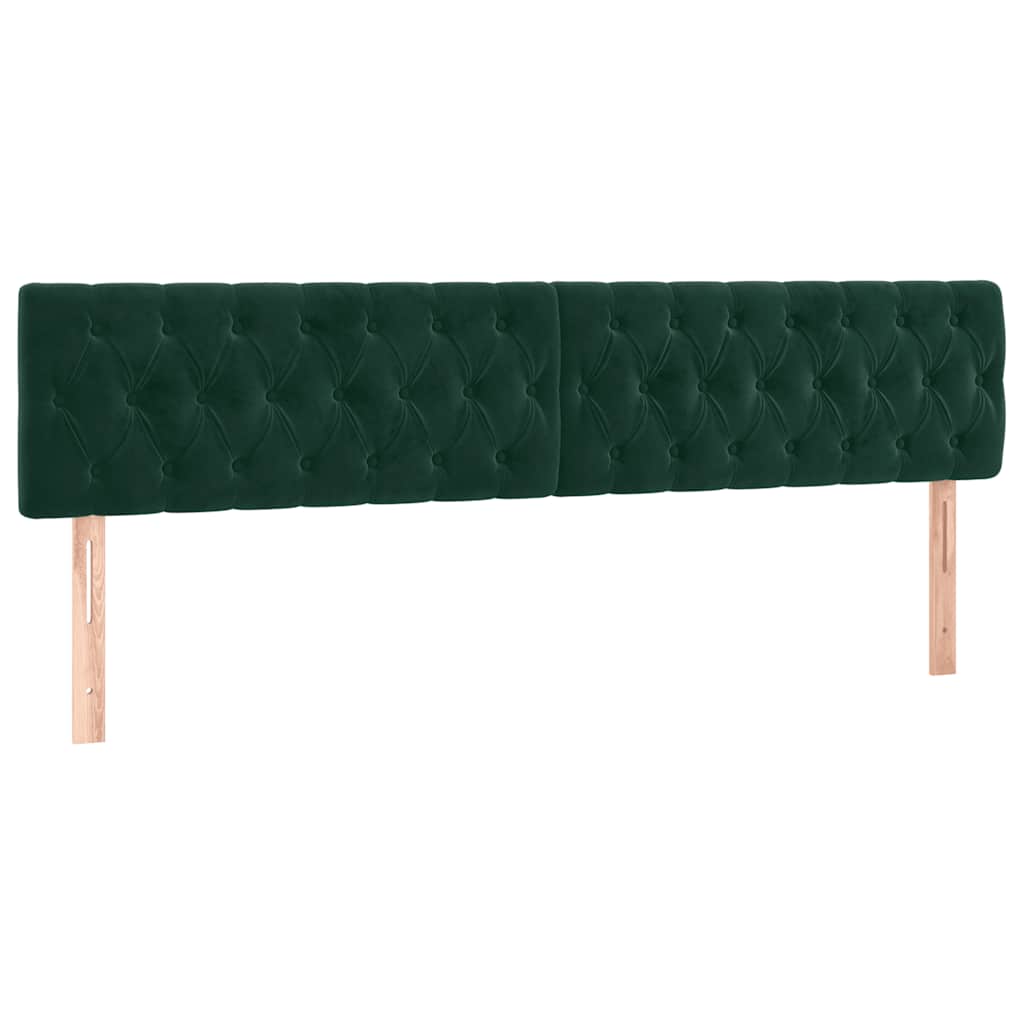 Tête de lit à LED Vert foncé 200x7x78/88 cm Velours - XIOS