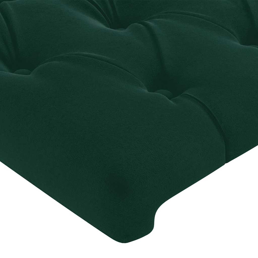 Tête de lit à LED Vert foncé 200x7x78/88 cm Velours - XIOS