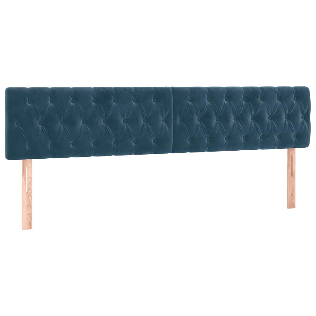 Tête de lit à LED Bleu foncé 200x7x78/88 cm Velours - XIOS