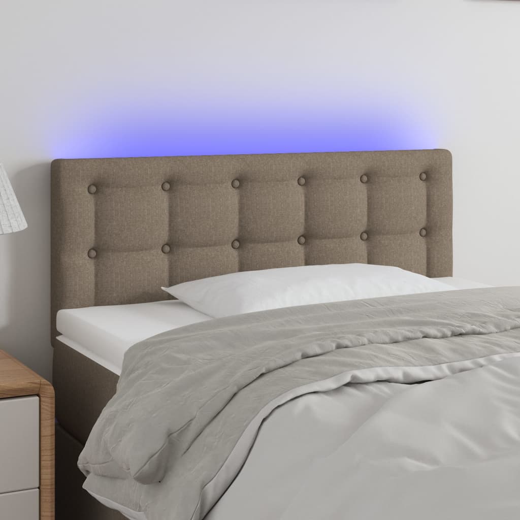 Tête de lit à LED Taupe 80x5x78/88 cm Tissu - XIOS