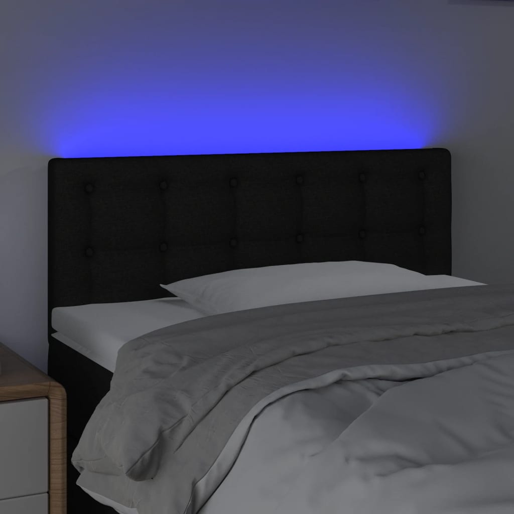 Tête de lit à LED Noir 90x5x78/88 cm Tissu - XIOS