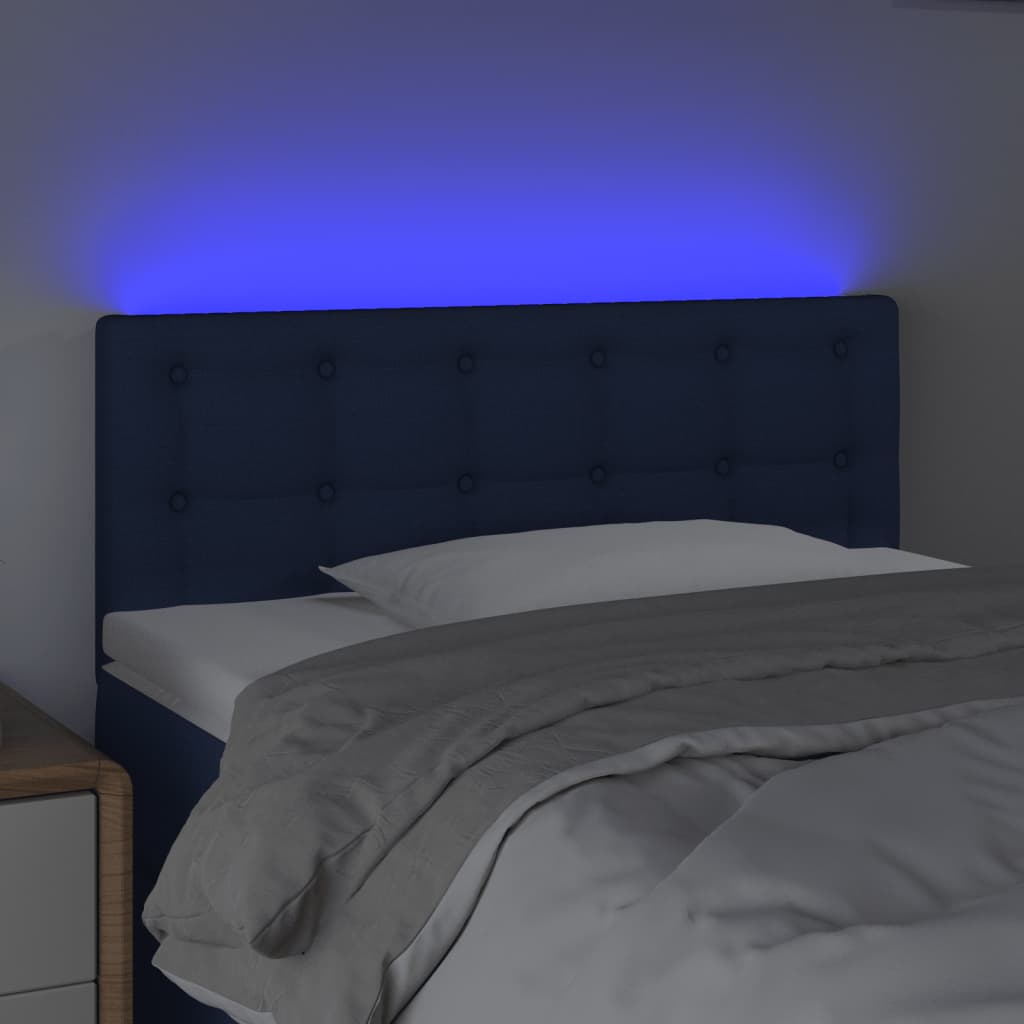 Tête de lit à LED Bleu 90x5x78/88 cm Tissu - XIOS