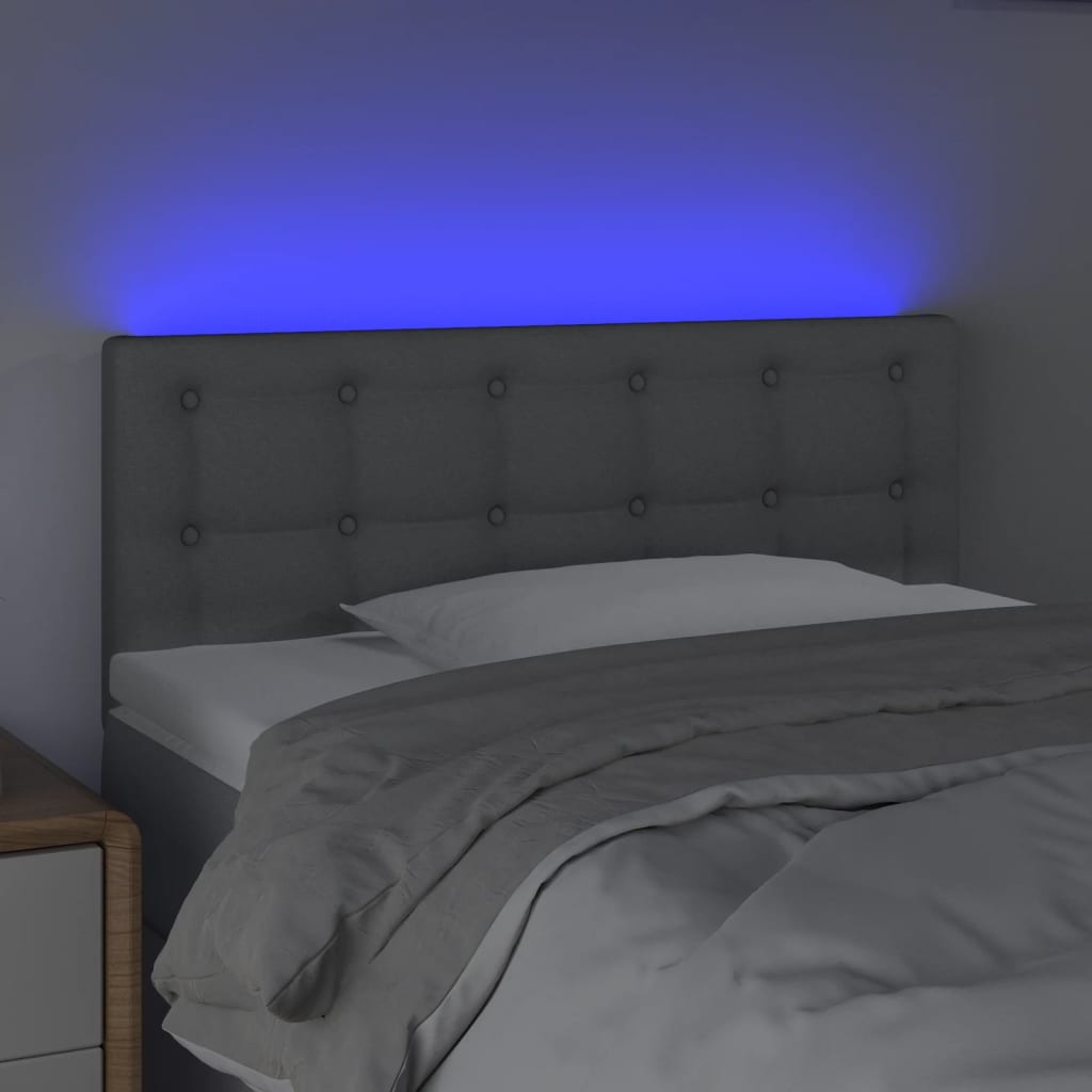 Tête de lit à LED Gris clair 100x5x78/88 cm Tissu - XIOS