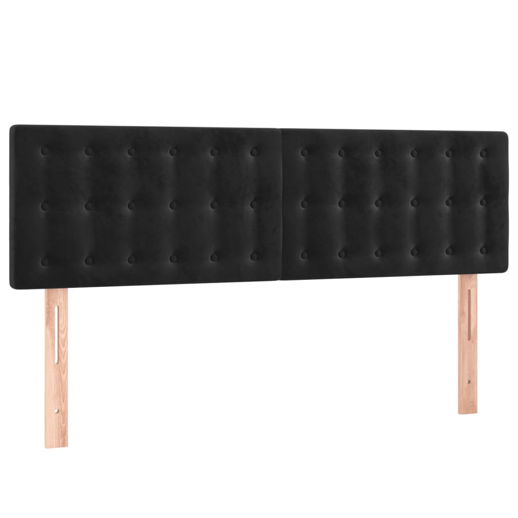 Tête de lit à LED Noir 144x5x78/88 cm Velours - XIOS