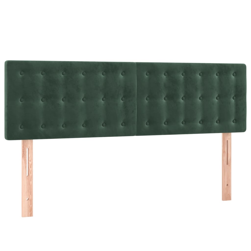 Tête de lit à LED Vert foncé 144x5x78/88 cm Velours - XIOS
