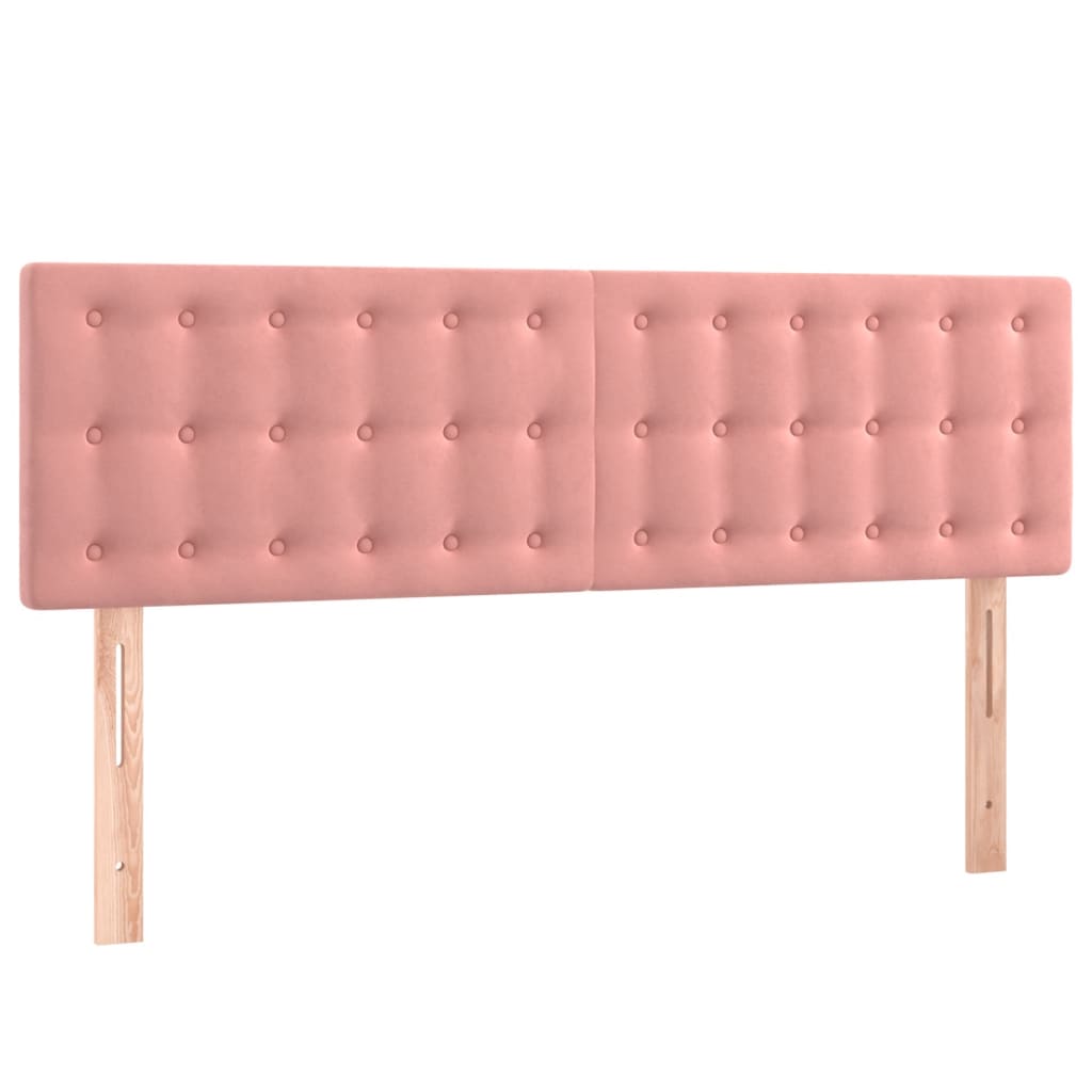Tête de lit à LED Rose 144x5x78/88 cm Velours - XIOS