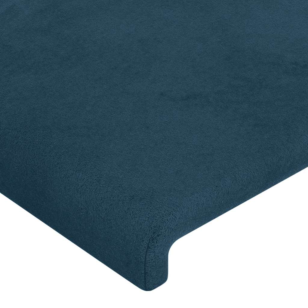 Tête de lit à LED Bleu foncé 80x5x118/128 cm Velours