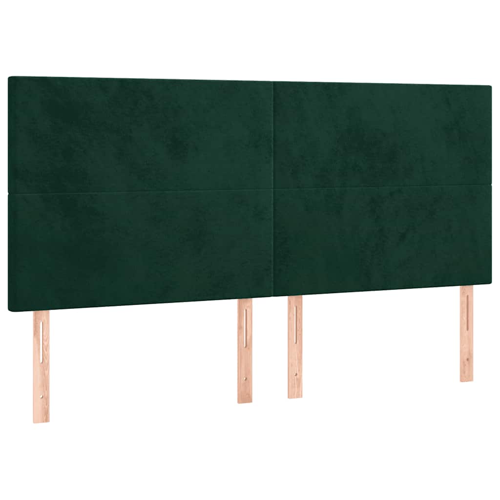 Tête de lit à LED Vert foncé 180x5x118/128 cm Velours - XIOS