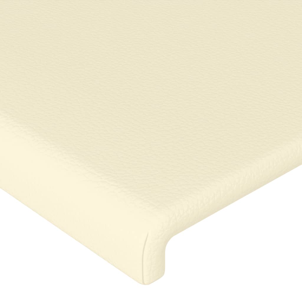Tête de lit à LED Crème 180x5x118/128 cm Similicuir - XIOS