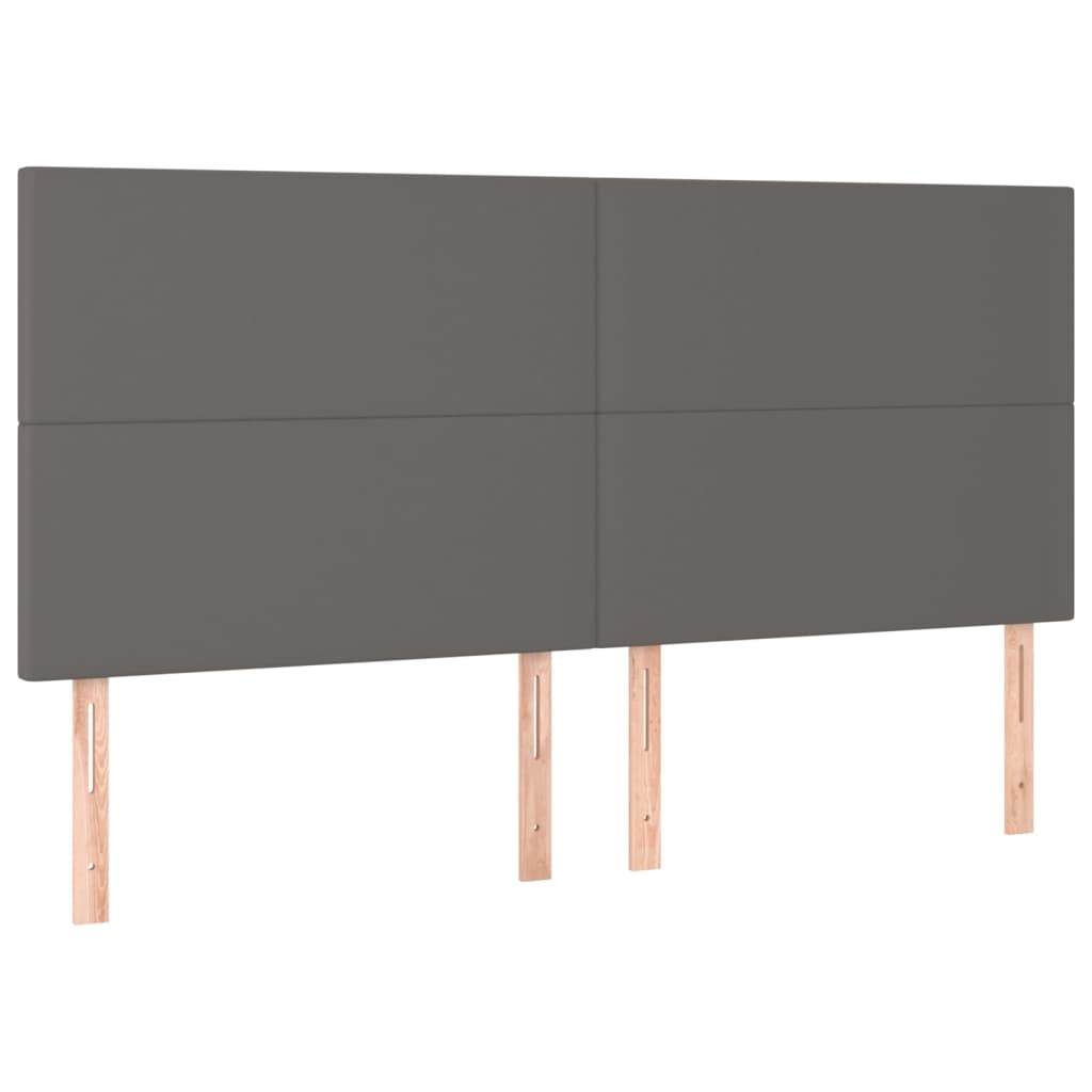 Tête de lit à LED Gris 200x5x118/128 cm Similicuir - XIOS
