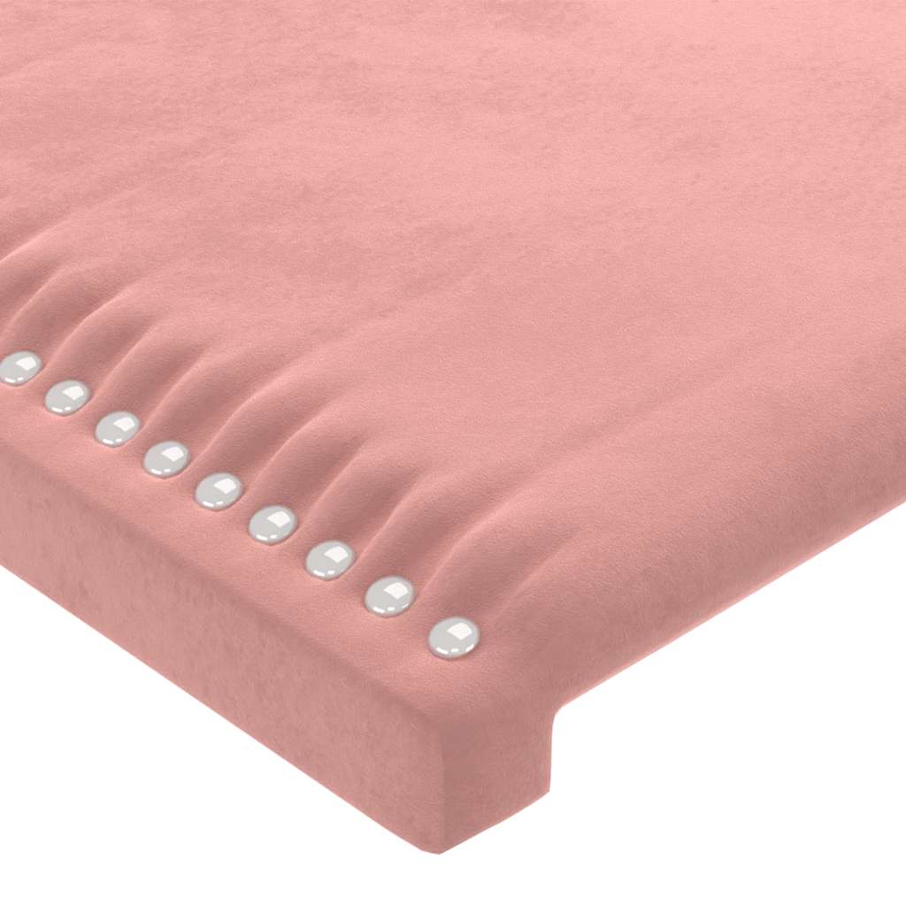 Tête de lit à LED Rose 100x5x118/128 cm Velours - XIOS
