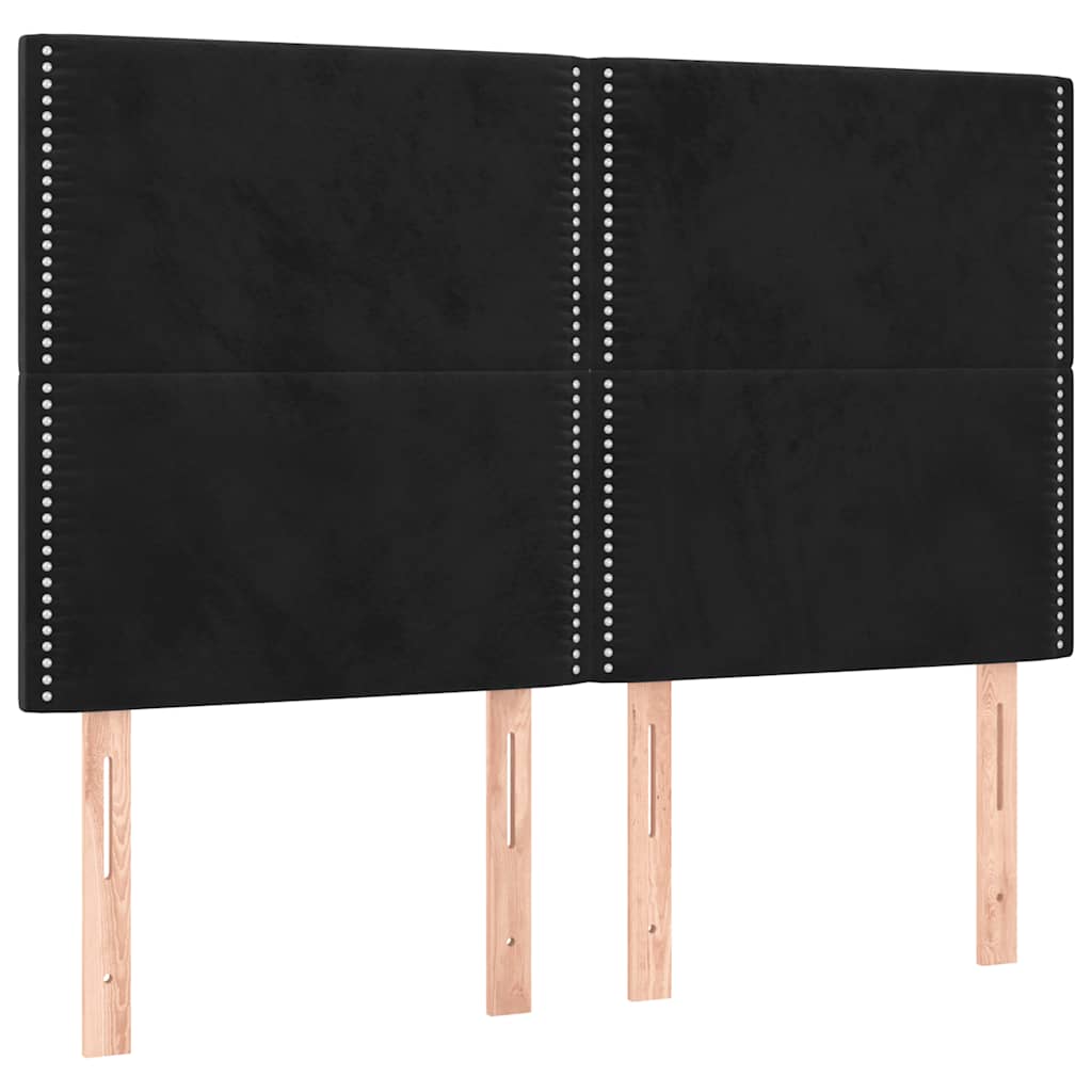 Tête de lit à LED Noir 144x5x118/128 cm Velours - XIOS
