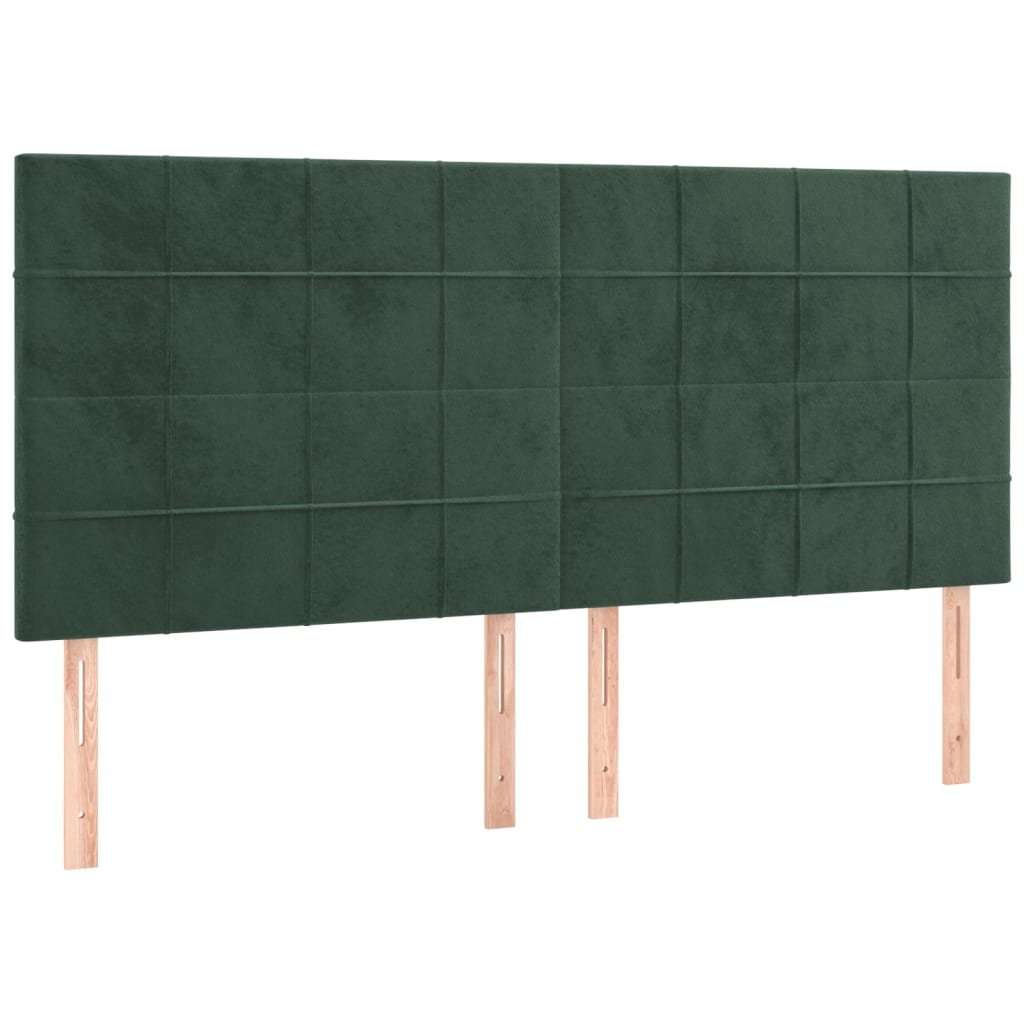 Tête de lit à LED Vert foncé 180x5x118/128 cm Velours - XIOS