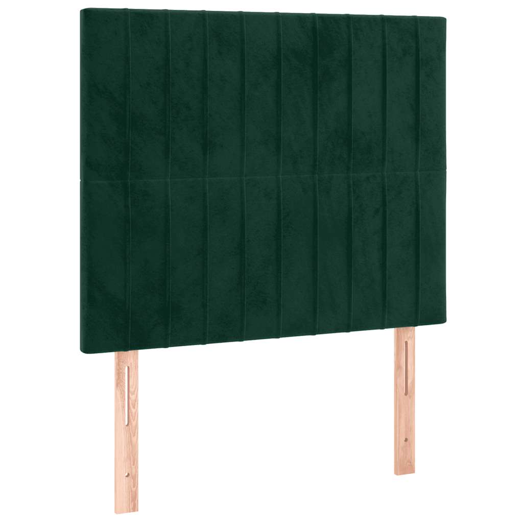 Tête de lit à LED Vert foncé 80x5x118/128 cm Velours - XIOS