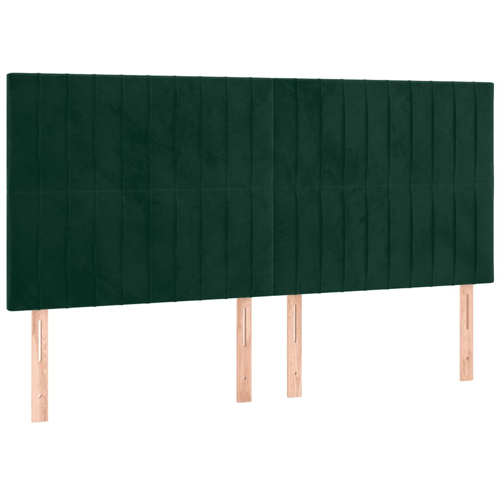 Tête de lit à LED Vert foncé 180x5x118/128 cm Velours - XIOS