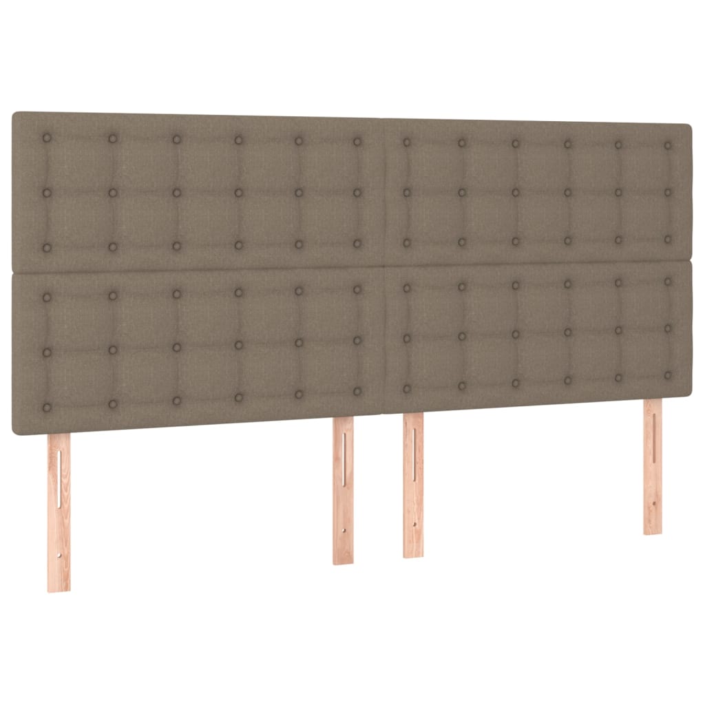 Tête de lit à LED Taupe 200x5x118/128 cm Tissu - XIOS