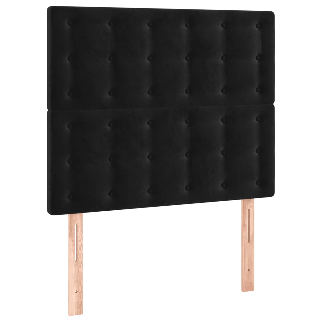 Tête de lit à LED Noir 90x5x118/128 cm Velours - XIOS
