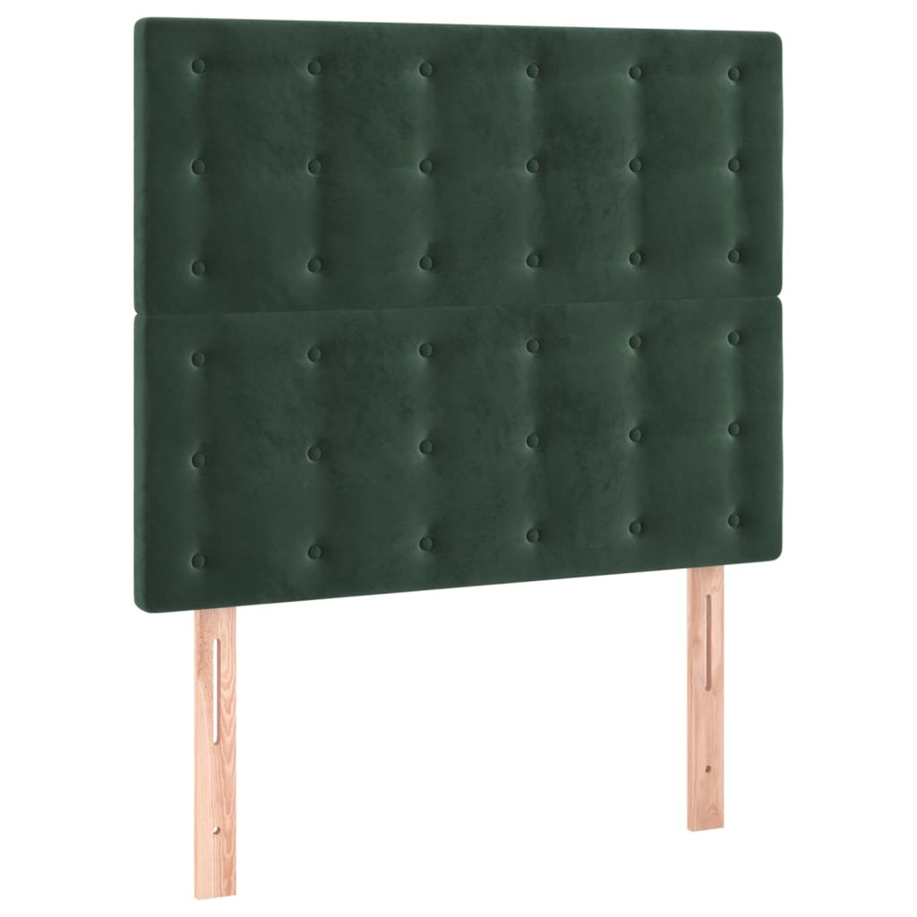 Tête de lit à LED Vert foncé 90x5x118/128 cm Velours - XIOS