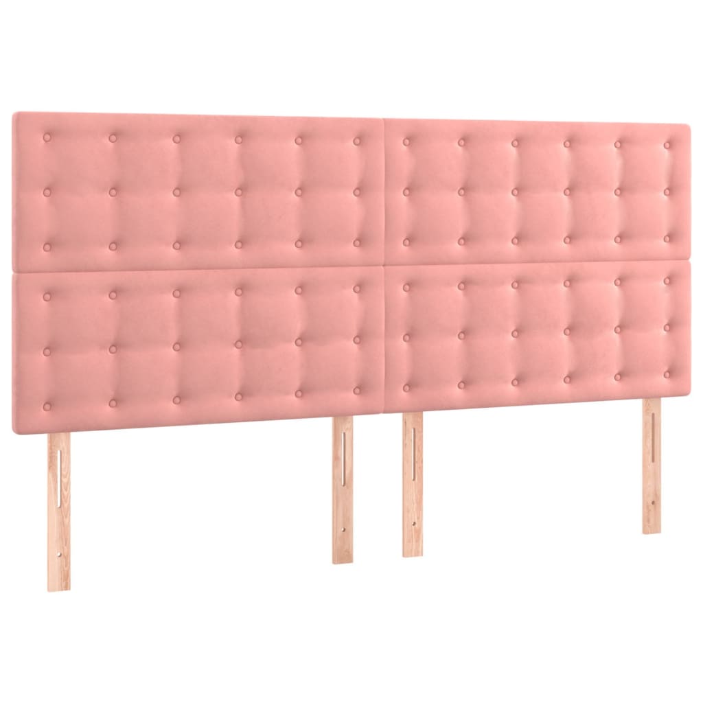 Tête de lit à LED Rose 200x5x118/128 cm Velours - XIOS