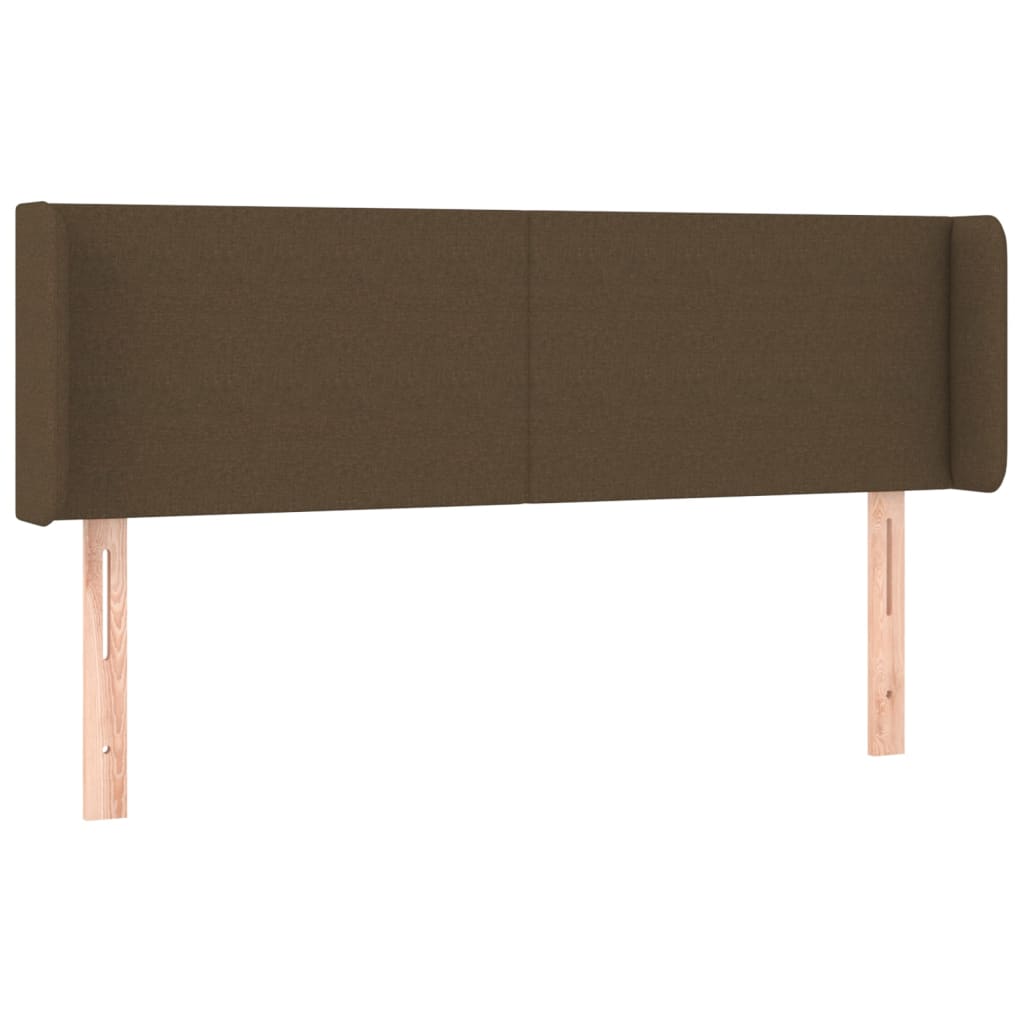 Tête de lit à LED Marron foncé 147x16x78/88 cm Tissu - XIOS
