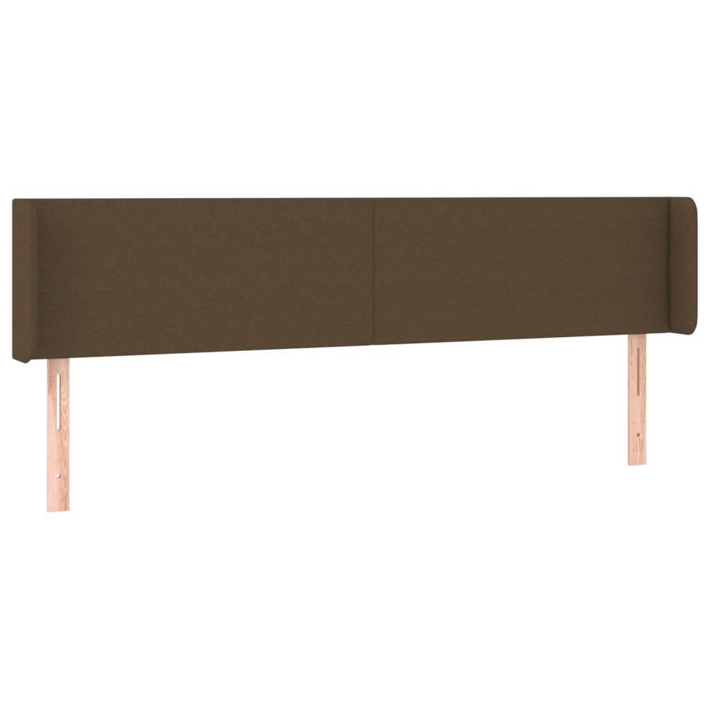 Tête de lit à LED Marron foncé 203x16x78/88 cm Tissu - XIOS