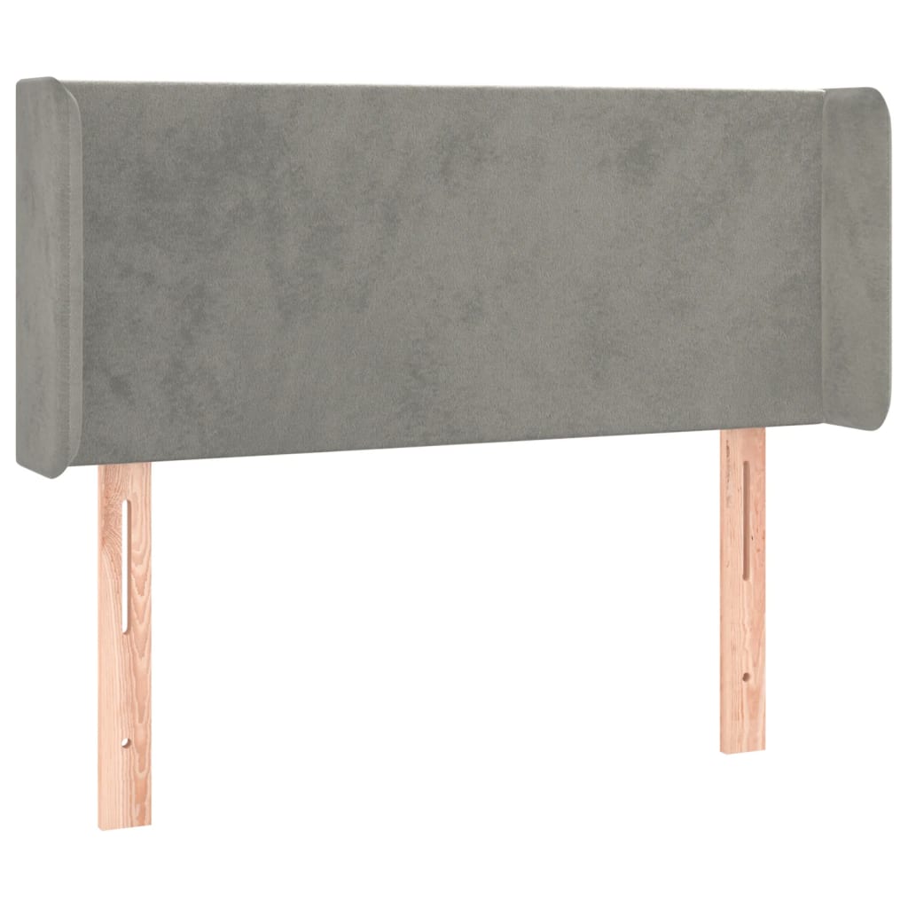 Tête de lit à LED Gris clair 83x16x78/88 cm Velours - XIOS