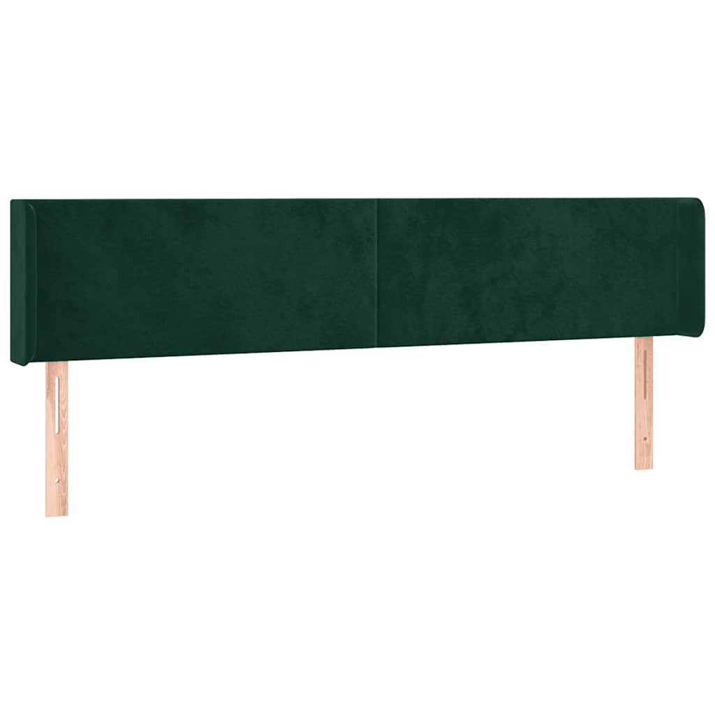 Tête de lit à LED Vert foncé 183x16x78/88 cm Velours - XIOS