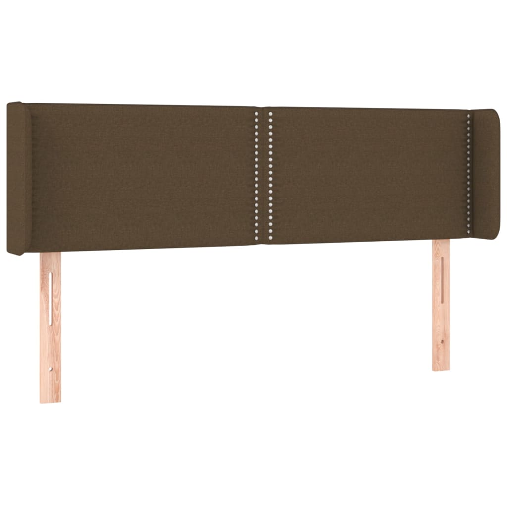 Tête de lit à LED Marron foncé 147x16x78/88 cm Tissu - XIOS