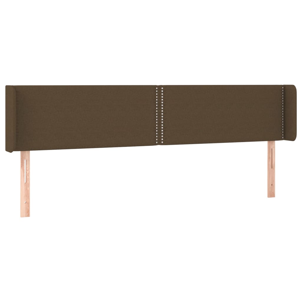 Tête de lit à LED Marron foncé 183x16x78/88 cm Tissu - XIOS