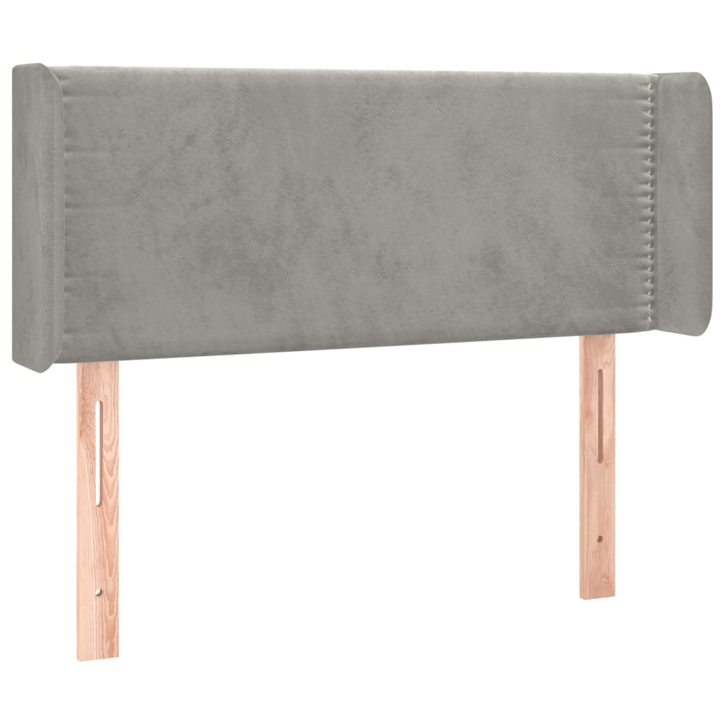 Tête de lit à LED Gris clair 83x16x78/88 cm Velours - XIOS