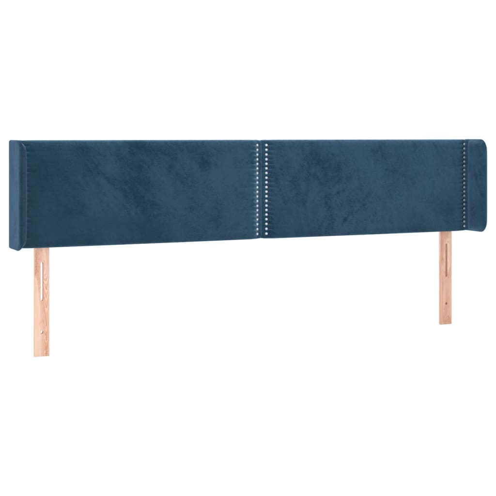 Tête de lit à LED Bleu foncé 163x16x78/88 cm Velours - XIOS