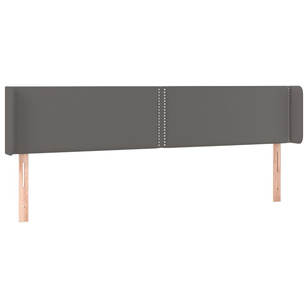 Tête de lit à LED Gris 203x16x78/88 cm Similicuir - XIOS