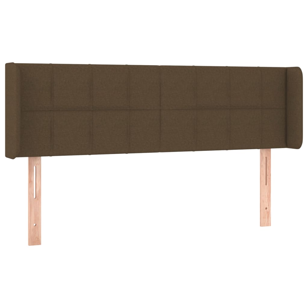 Tête de lit à LED Marron foncé 147x16x78/88 cm Tissu - XIOS