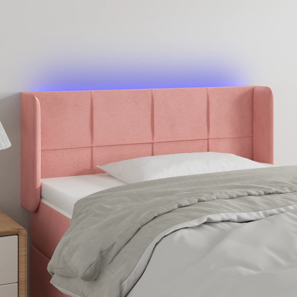Tête de lit à LED Rose 83x16x78/88 cm Velours - XIOS