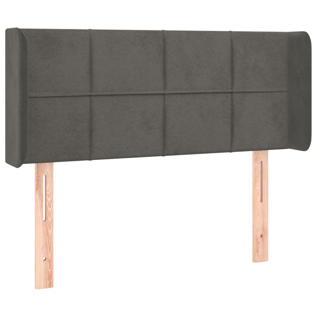 Tête de lit à LED Gris foncé 93x16x78/88 cm Velours - XIOS