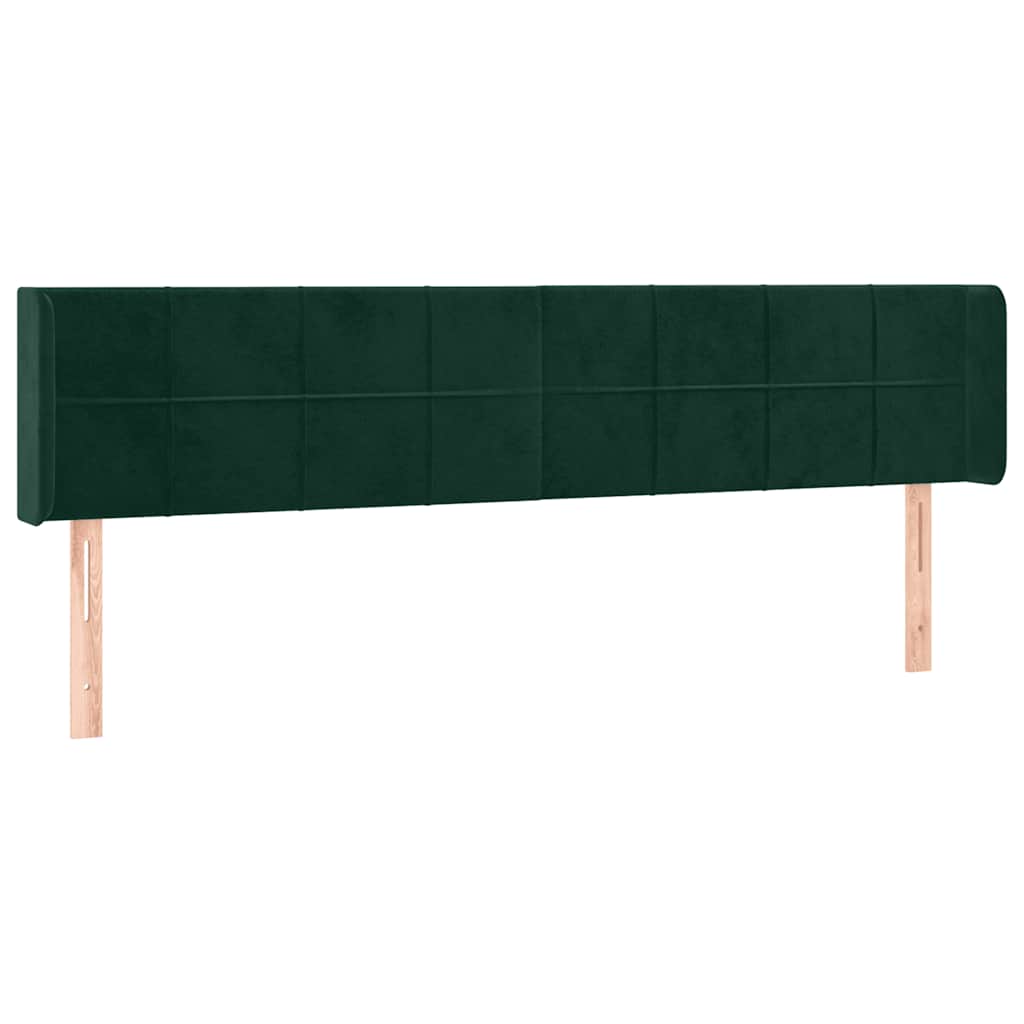 Tête de lit à LED Vert foncé 163x16x78/88 cm Velours - XIOS