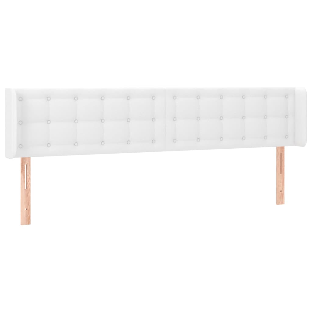 Tête de lit à LED Blanc 203x16x78/88 cm Similicuir - XIOS
