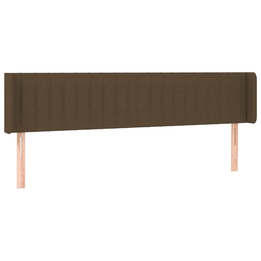 Tête de lit à LED Marron foncé 203x16x78/88 cm Tissu - XIOS