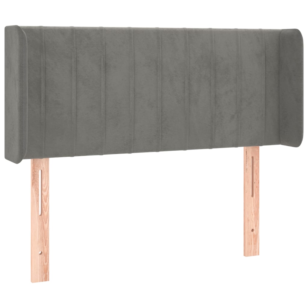 Tête de lit à LED Gris clair 93x16x78/88 cm Velours - XIOS