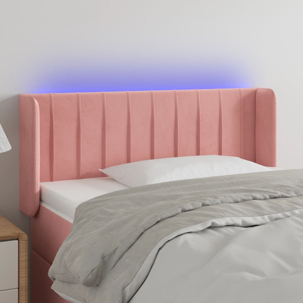 Tête de lit à LED Rose 103x16x78/88 cm Velours - XIOS