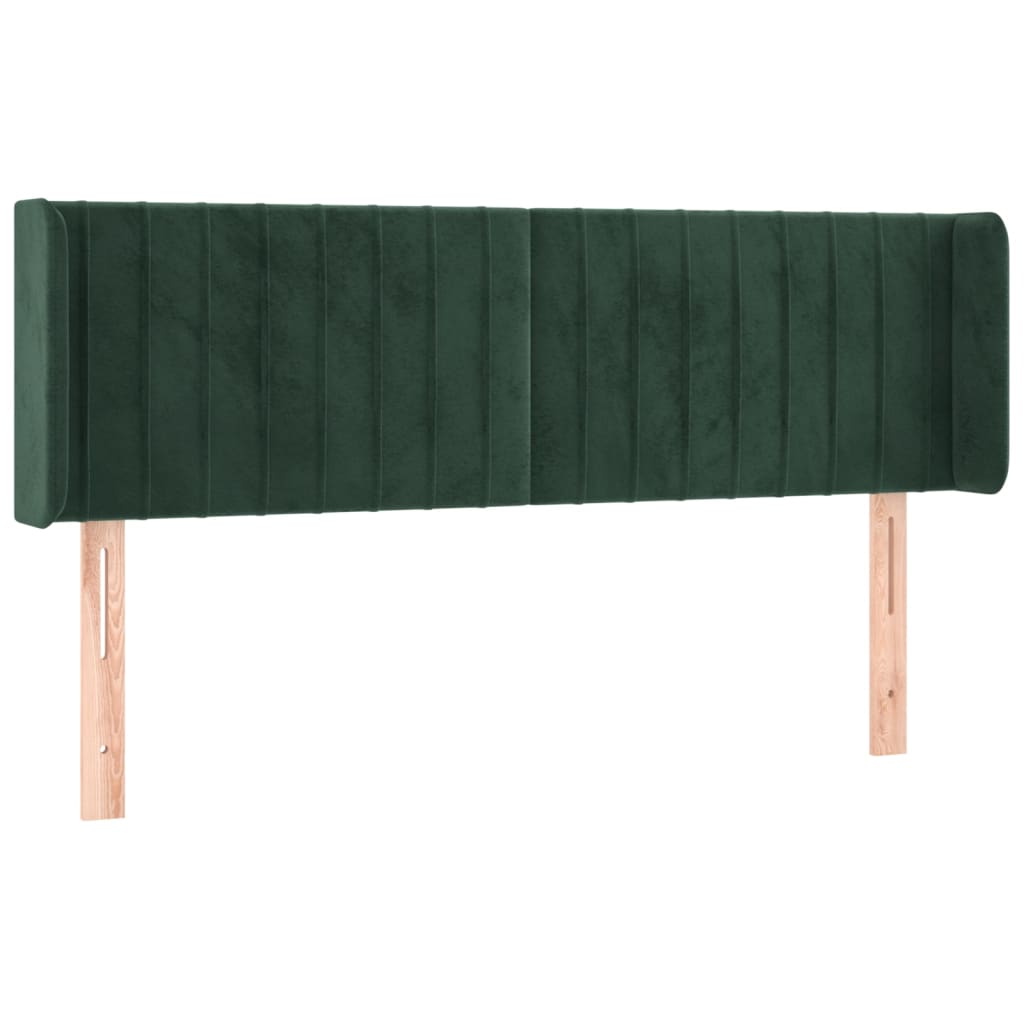 Tête de lit à LED Vert foncé 147x16x78/88 cm Velours - XIOS